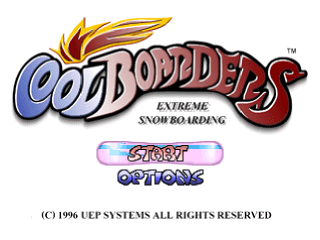Cool Boarders title screen for Playstation